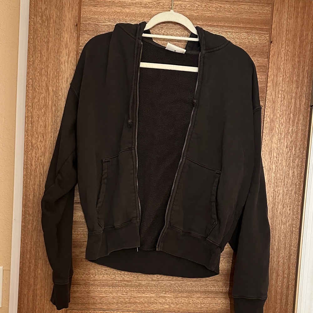 Women's Black Zip-Up Hoodie Jacket